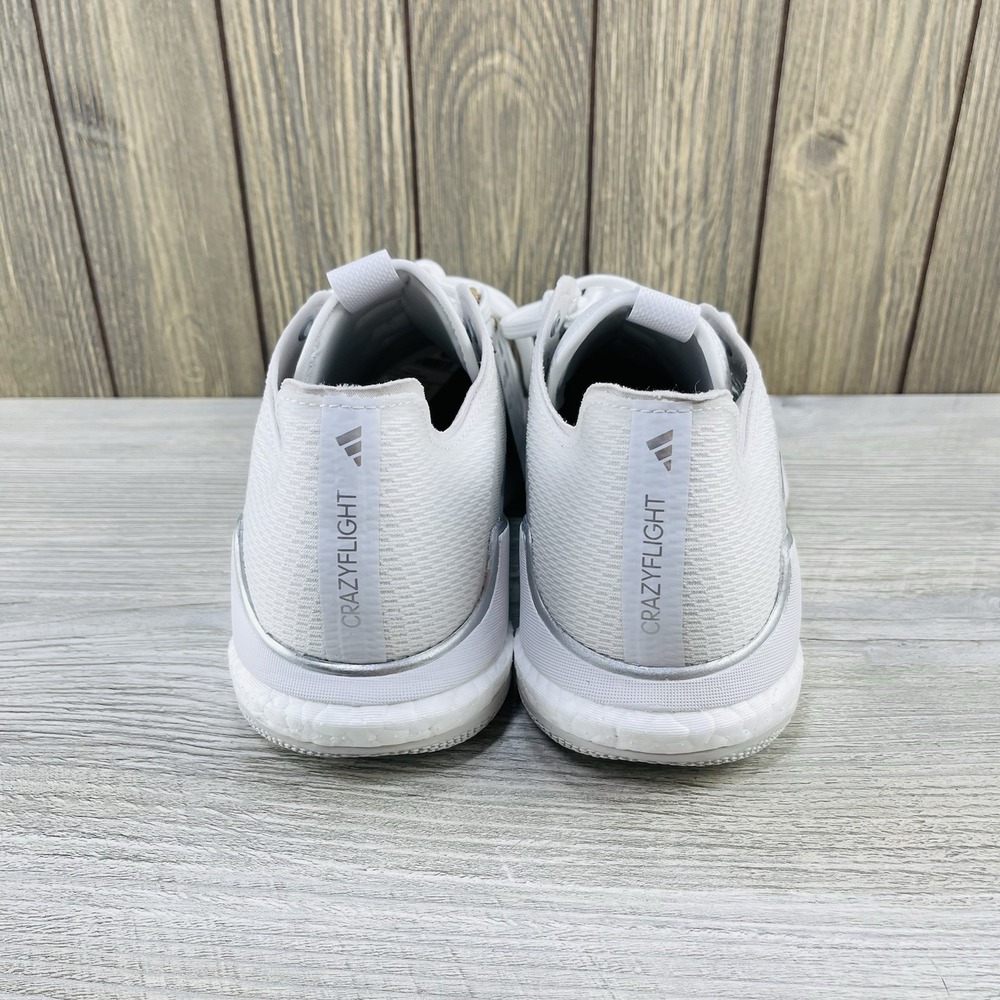 Adidas Crazyflight Volleyball Shoes White Silver Grey IG3970 Womens Size: 8.5 - Picture 12 of 16